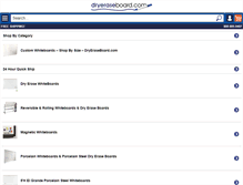 Tablet Screenshot of dryeraseboard.com